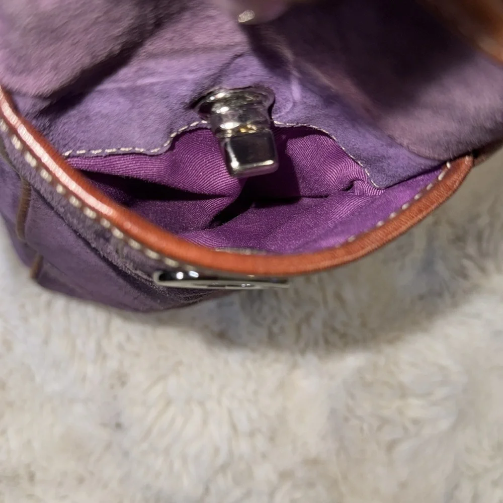 COACH PURPLE SUEDE BAG - Picture 13 of 16